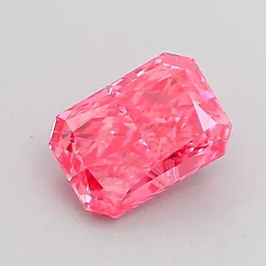 1.1ct RADIANT Fancy Vivid Pink VS2 Coloured Lab diamond