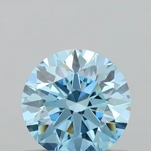 0.53ct ROUND Fancy Vivid Blue VS2 Coloured Lab diamond
