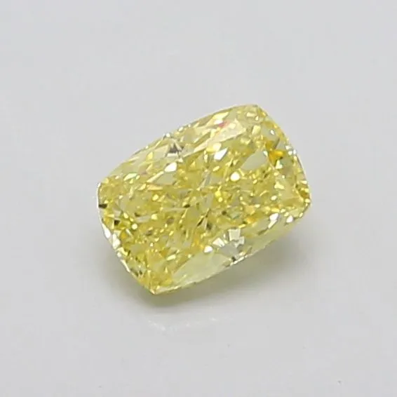 1.01ct CUSHION Fancy Intense Yellow VS1 Coloured Lab diamond