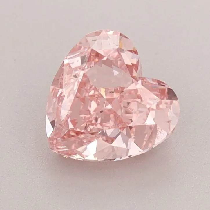 1.31ct HEART Fancy Vivid Pink VVS2 Coloured Lab diamond
