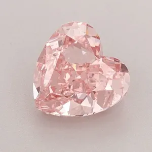 1.31ct HEART Fancy Vivid Pink VVS2 Coloured Lab diamond