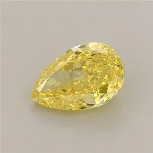 0.55ct PEAR Fancy Vivid Yellow VVS2 Coloured Lab diamond