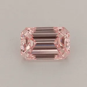 0.47ct EMERALD Fancy Intense Pink VVS2 Coloured Lab diamond