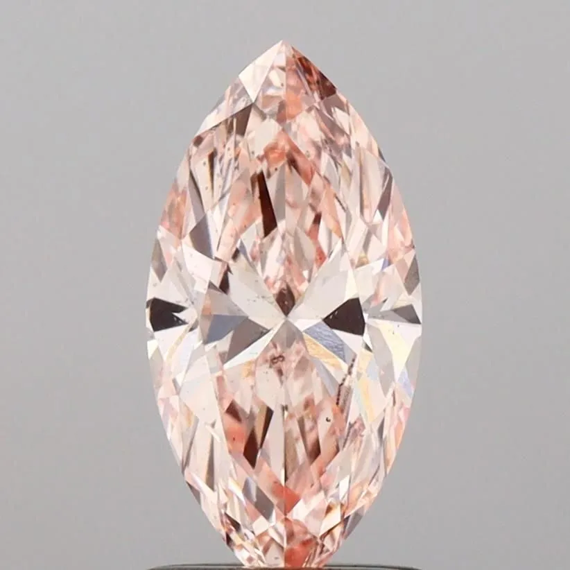 0.95ct MARQUISE Fancy Intense Pink SI1 Coloured Lab diamond