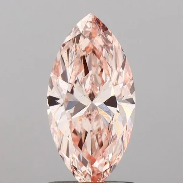 0.95ct MARQUISE Fancy Intense Pink SI1 Coloured Lab diamond