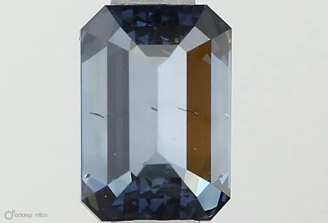 0.58ct EMERALD Fancy Deep Blue SI2 Coloured Lab diamond