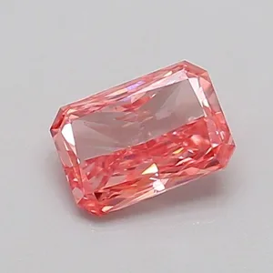 0.51ct RADIANT Fancy Vivid Pink VS2 Coloured Lab diamond