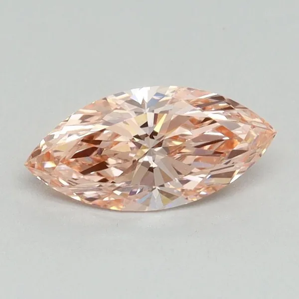 0.74ct MARQUISE Fancy Intense Pink VVS2 Coloured Lab diamond