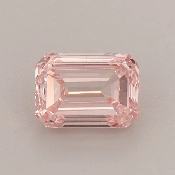 0.66ct EMERALD Fancy Intense Pink VS1 Coloured Lab diamond