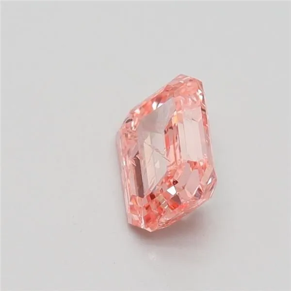 0.9ct EMERALD Fancy Intense Pink I1 Coloured Lab diamond
