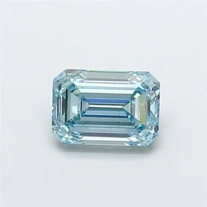 1.23ct EMERALD Fancy Intense Blue VS1 Coloured Lab diamond