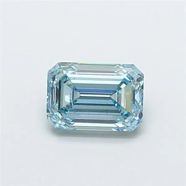1.23ct EMERALD Fancy Intense Blue VS1 Coloured Lab diamond
