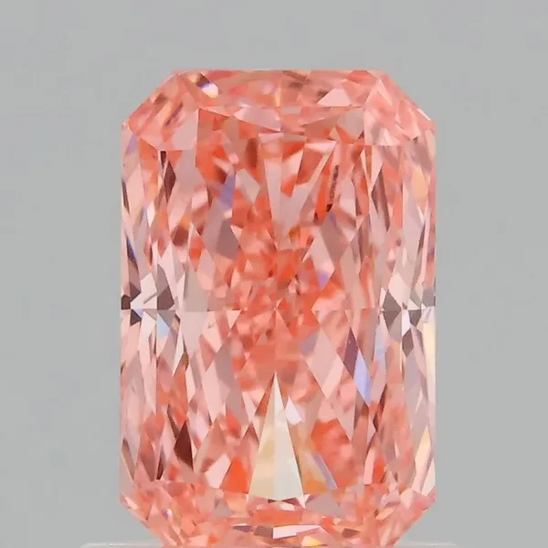 1.03ct RADIANT Fancy Vivid Pink VVS2 Coloured Lab diamond