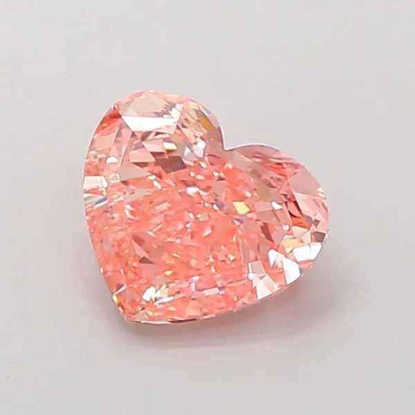 1.5ct HEART Fancy Vivid Pink VS1 Coloured Lab diamond