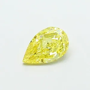 0.8ct PEAR Fancy Intense Yellow VS2 Coloured Lab diamond