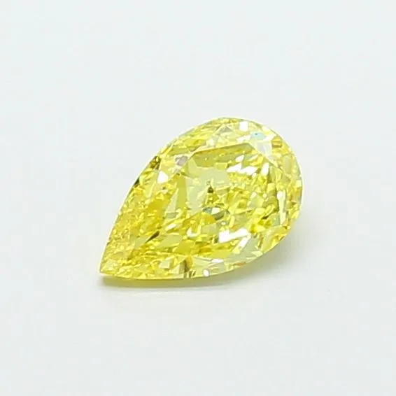 0.8ct PEAR Fancy Intense Yellow VS2 Coloured Lab diamond