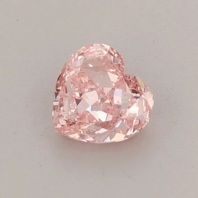 0.53ct HEART Fancy Vivid Pink VS1 Coloured Lab diamond