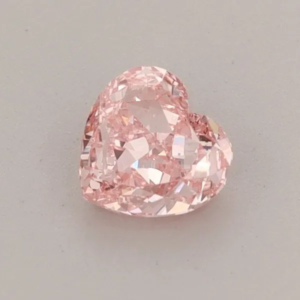 0.53ct HEART Fancy Vivid Pink VS1 Coloured Lab diamond