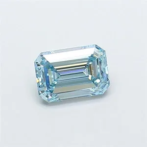 1.01ct EMERALD Fancy Intense Blue VS1 Coloured Lab diamond