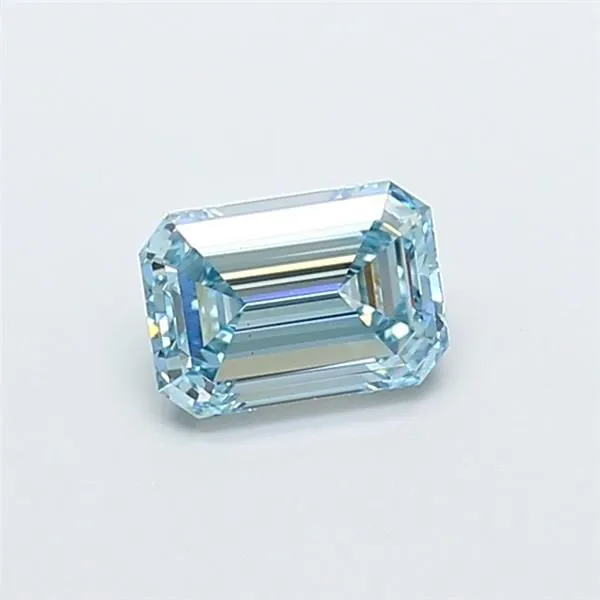 1.01ct EMERALD Fancy Intense Blue VS1 Coloured Lab diamond