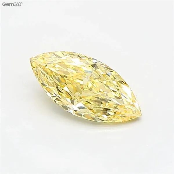 0.92ct MARQUISE Fancy Intense Yellow VS1 Coloured Lab diamond