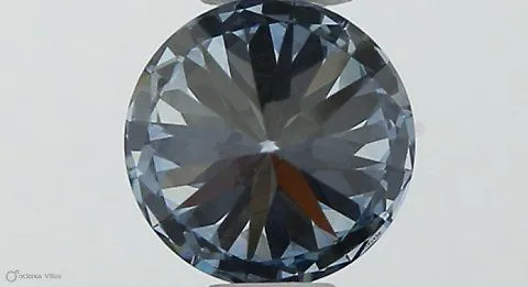 0.38ct ROUND Fancy Vivid Blue VS2 Coloured Lab diamond