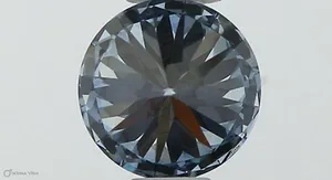 0.38ct ROUND Fancy Vivid Blue VS2 Coloured Lab diamond