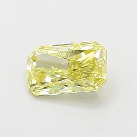 0.48ct RADIANT Fancy Intense Yellow VS2 Coloured Lab diamond