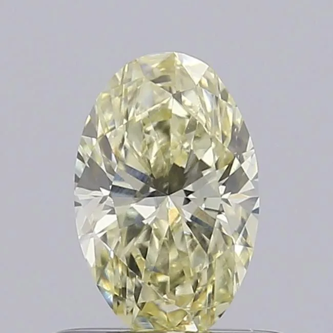 0.51ct OVAL Fancy Light Yellow VS1 Coloured Lab diamond
