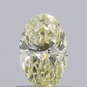 0.51ct OVAL Fancy Light Yellow VS1 Coloured Lab diamond
