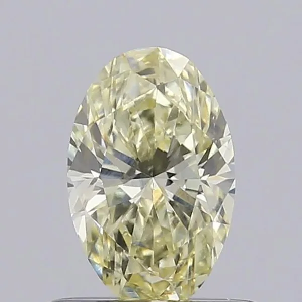 0.51ct OVAL Fancy Light Yellow VS1 Coloured Lab diamond