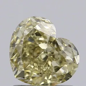 1.06ct HEART Fancy Yellow VS1 Coloured Lab diamond