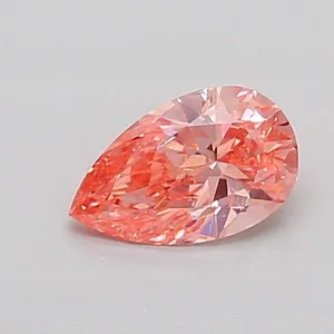 0.44ct PEAR Fancy Vivid Pink VS2 Coloured Lab diamond