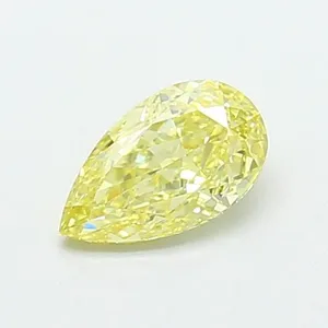 0.68ct PEAR Fancy Intense Yellow VS1 Coloured Lab diamond