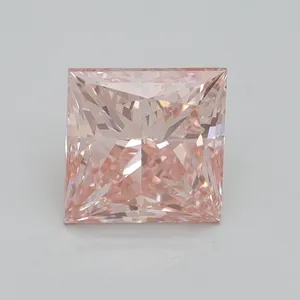 1.8ct PRINCESS Fancy Intense Pink SI1 Coloured Lab diamond