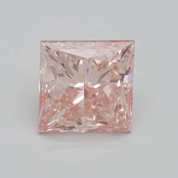 1.8ct PRINCESS Fancy Intense Pink SI1 Coloured Lab diamond