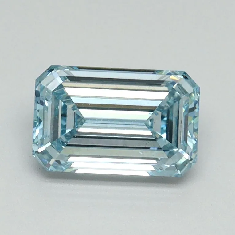 1.02ct EMERALD Fancy Intense Blue VS1 Coloured Lab diamond