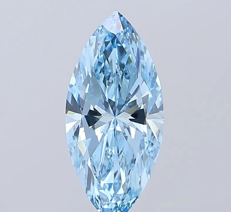 1.49ct MARQUISE Fancy Vivid Blue VS2 Coloured Lab diamond