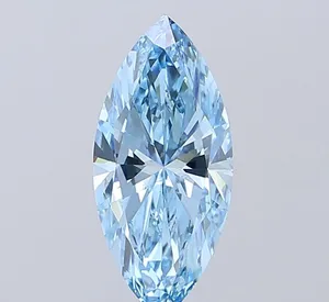 1.49ct MARQUISE Fancy Vivid Blue VS2 Coloured Lab diamond