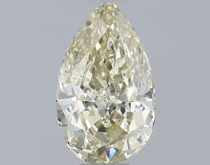 0.55ct PEAR Fancy Light Yellow SI1 Coloured Lab diamond
