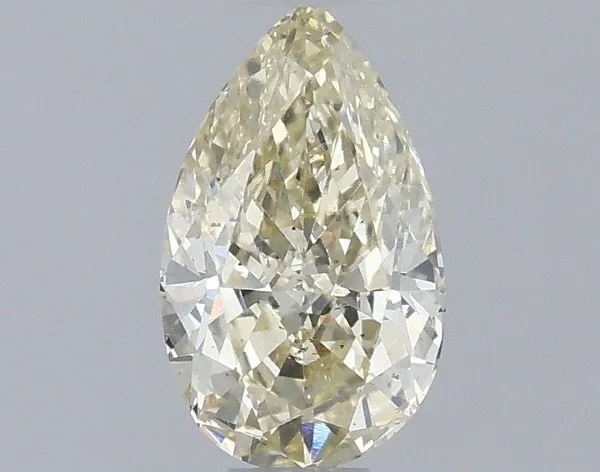 0.55ct PEAR Fancy Light Yellow SI1 Coloured Lab diamond
