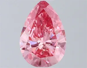 0.74ct PEAR Fancy Vivid Pink VS2 Coloured Lab diamond