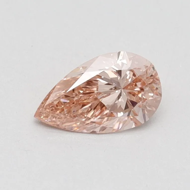0.51ct PEAR Fancy Intense Pink VS2 Coloured Lab diamond