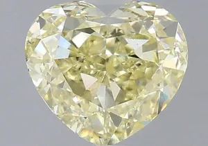 1.53ct HEART Fancy Yellow VS2 Coloured Lab diamond