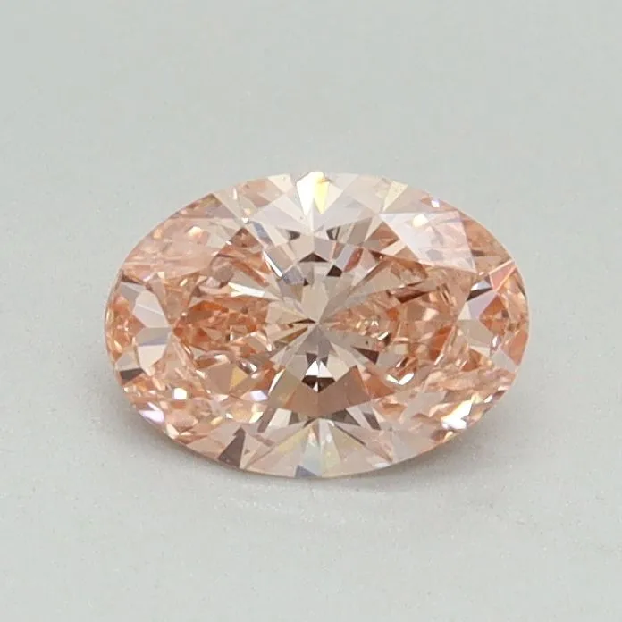 0.51ct OVAL Fancy Vivid Pink VS2 Coloured Lab diamond