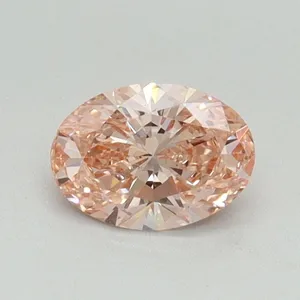 0.51ct OVAL Fancy Vivid Pink VS2 Coloured Lab diamond