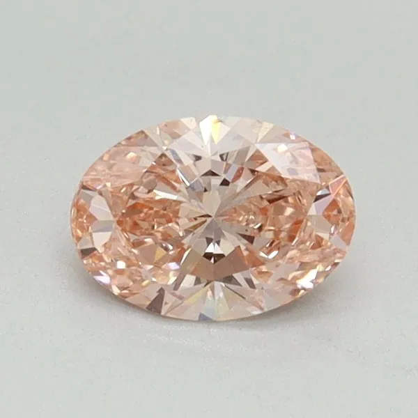 0.51ct OVAL Fancy Vivid Pink VS2 Coloured Lab diamond