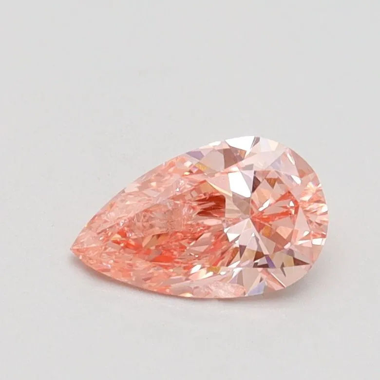 0.51ct PEAR Fancy Intense Pink SI2 Coloured Lab diamond