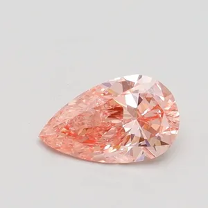 0.51ct PEAR Fancy Intense Pink SI2 Coloured Lab diamond