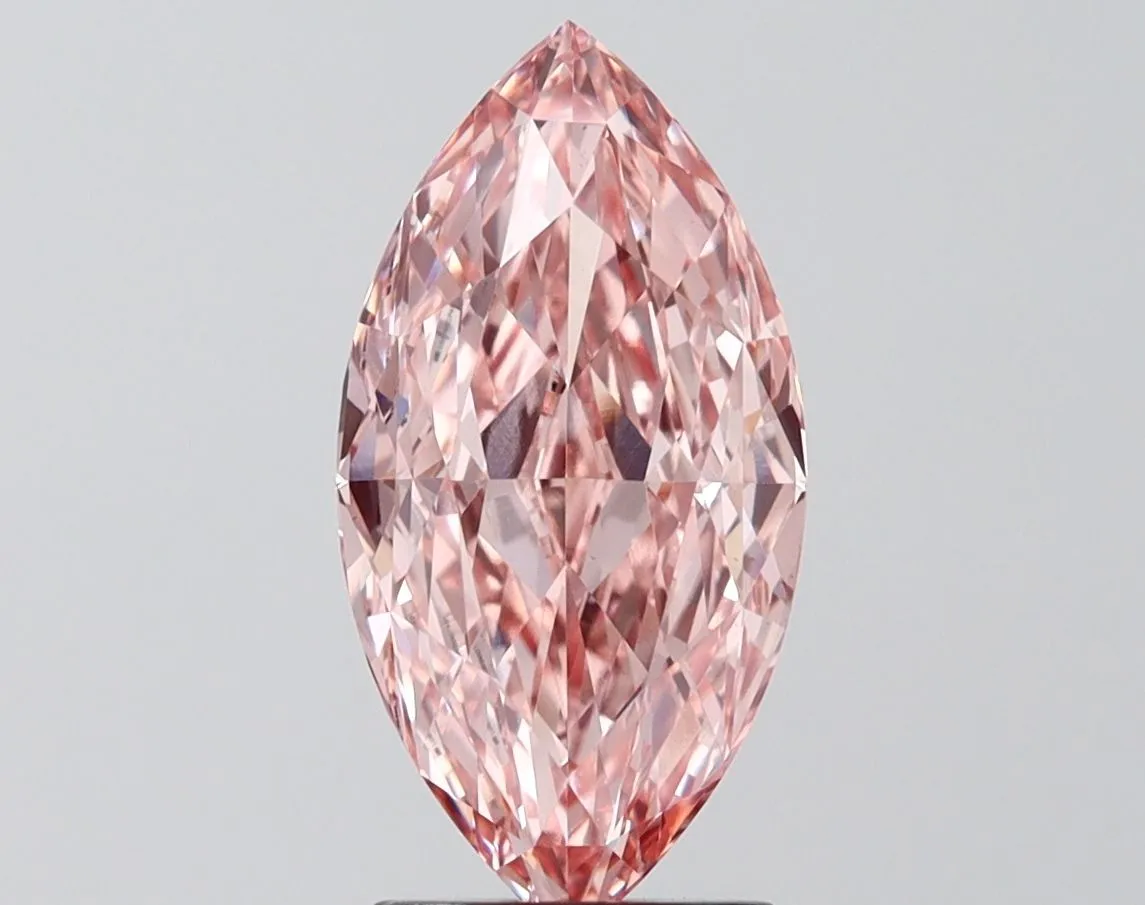 2.52ct MARQUISE Fancy Vivid Pink VS1 Coloured Lab diamond